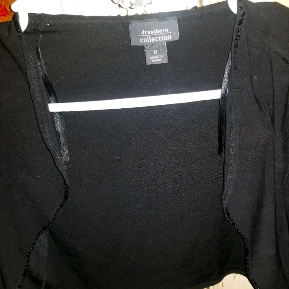 Black beaded shrug from dressbarn size 12